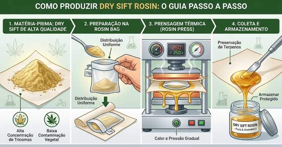 dry sift rosin posso prensar o hash depois da extracao